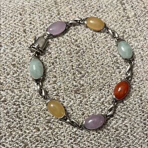 Sterling Silver and Stone Bracelet